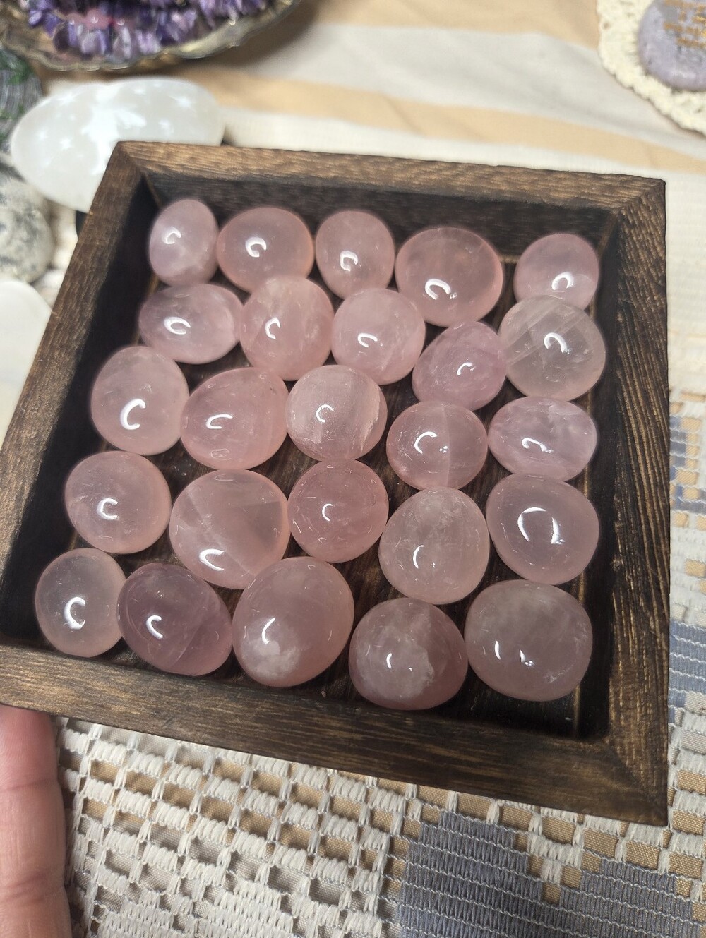 (2) Rose Quartz Tumble ( Self Love